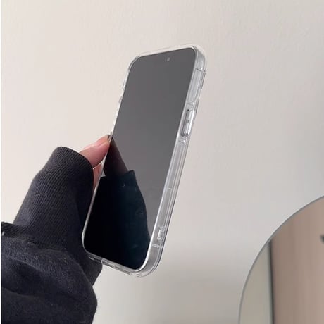 ミラー iphone16pro/16ケース Feeling Happy iphone15pro/14/13proケース 高級感 シック 頑丈 カメラ保護[M5061]