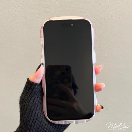 ぼかしピンクカラー iphone14/13proケース グラデーション  iPhone12/11カバー 可愛い 落下防止枠 高級感高品質[M2949]