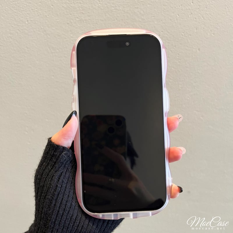 ぼかしピンクカラー iphone14/13proケース グラデーション