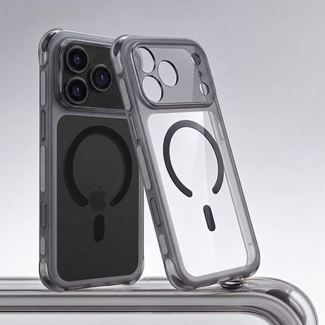 iPhone18pro/18proMaxケース 耐衝撃エアクッション・カメラ全面保護 iPhone17Pro/17ProMax MagSafe対応 高透明 高品質[M6740]