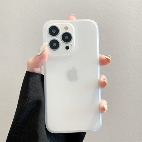 高品質指紋防止 iPhone14/14proケース 黄ばまない アイフォン13/12proカバー  半透明 マット 全面保護 シンプル薄型 [M3190]