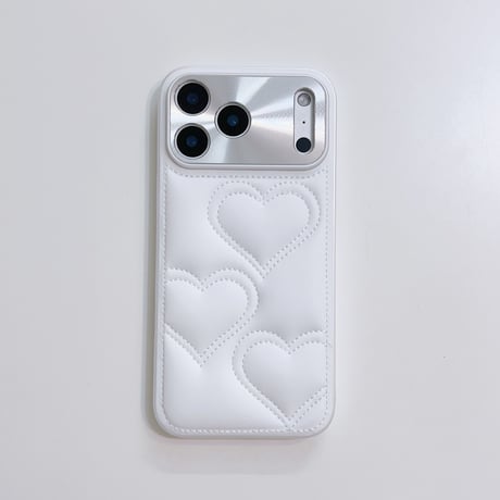 ハートキルティング iPhone17ProMax/17Proケース カメラ保護 レザー iPhone17/Airカバー エレガント 高品質耐衝撃 [M5827]