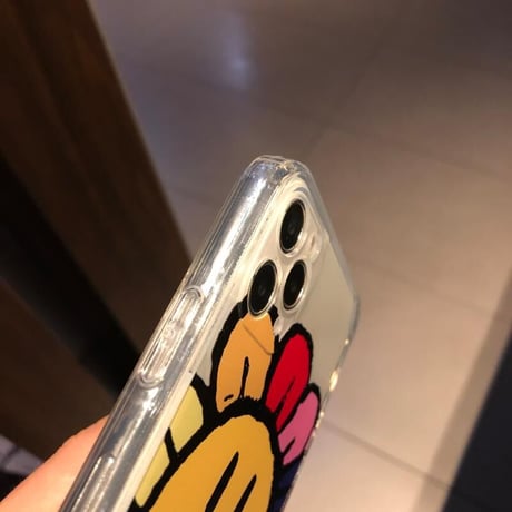 笑顔の花 iphone13mini/13proカバー  可愛い透明 iphone12pro/11promaxケース  男女兼用  耐衝撃 M1034