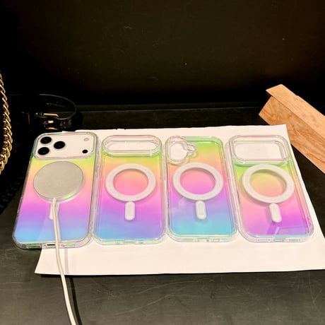 キラキラ iPhone17Pro/17Airケース MagSafe充電 クリア iPhone16ProMax/15Proカバー オシャレ 黄ばまない 丈夫[M5519]