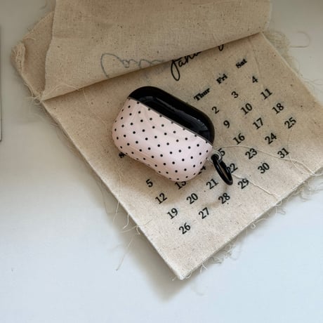 韓国っぽ Airpods Pro3ケース 水玉模様 Airpods4/3カバー pro2/pro1 リング/ハートキーホルダー  大人可愛い[M6115]