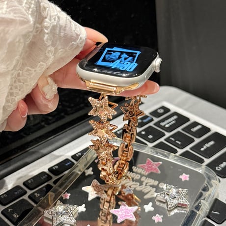 ダイヤ星  AppleWatchバンド メタル AppleWatchベルト Series 11/10/9/8 SE3/2  Ultra3/2/1 高級感高品質 人気品[M6439]