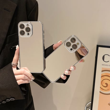 メイク鏡付 iPhone16Pro/16Plusケース レンズ保護 iPhone15Promax/14/13カバー 丈夫 高級感たっぷり[M4855]
