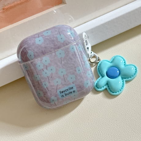 韓国っぽ AirpodsPro3ケース 花柄 Airpods4/3カバー pro2/pro1 可愛い リング/キーホルダー付 オシャレ 可愛い[M5983]