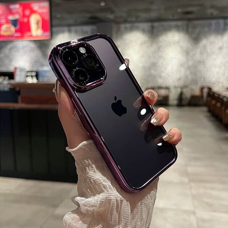 高透明黄ばまない iPhone14pro/14promaxケース  高品質メッキ アイフォン13pro/12proカバー 高級感  頑丈  シンプル 男女兼用[M2547]