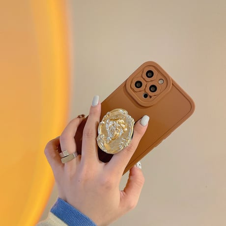 金属グリップ付 iPhone13pro/13promaxケース   スマホスタンド iphone12 /11promaxカバー   可愛い 品質いいM1138