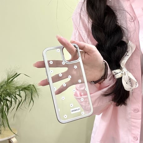 花柄 iPhone15/15proケース 黄ばまない クリアiPhone14/13pro/12ケース かわいい きれい[M4343]