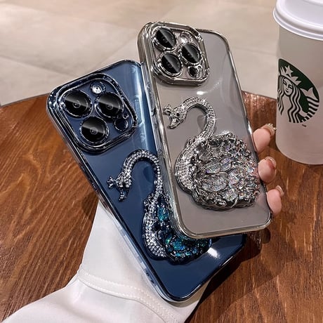 ジュエリースワン iPhone15/15Proケース キラキラ iPhone14/13/12proカバー ラメ入り オシャレ  [M3958]