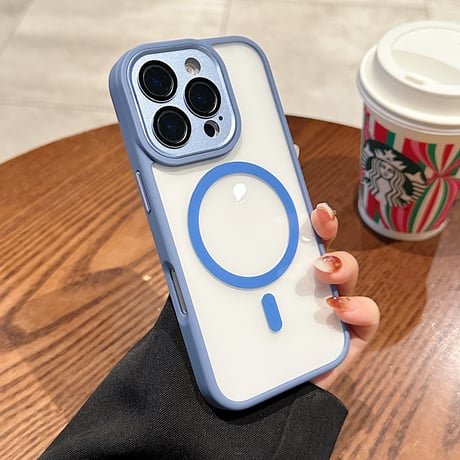 レンズ保護 iPhone16pro/15promaxケース Magsafe対応 耐衝撃加工 アイフォン14pro/13/promax/12カバー 黄ばまない 高品質 耐久性ある[M4903]