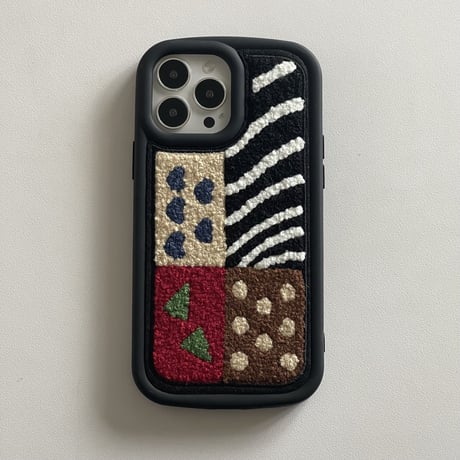 刺繡 切り替え iphone14pro/14promaxケース  ゼブラ模様 iphone13/12/11カバー  高級感 頑丈 ファッション[M2499]