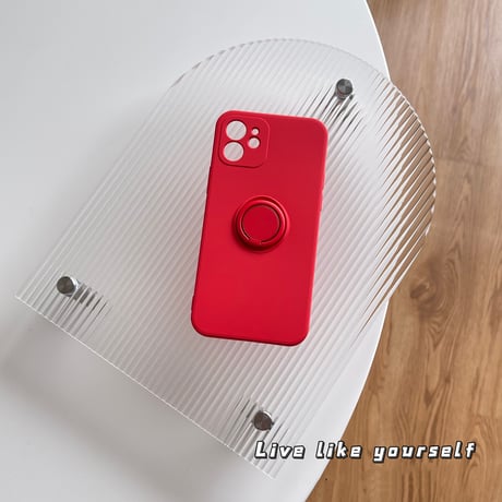 iPhone16/16Proケース リング付  高品質シリコン iphone15pro/14/13mini/12/11proカバー   シンプル  お揃い 手さわりよい スタンド[M2194]