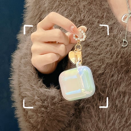 レーザー光る AirPodsPro2ケース 貝殻 真珠アクセサリー airpods3/2カバー 光る  お揃い ギフトにおすすめ[M2549]