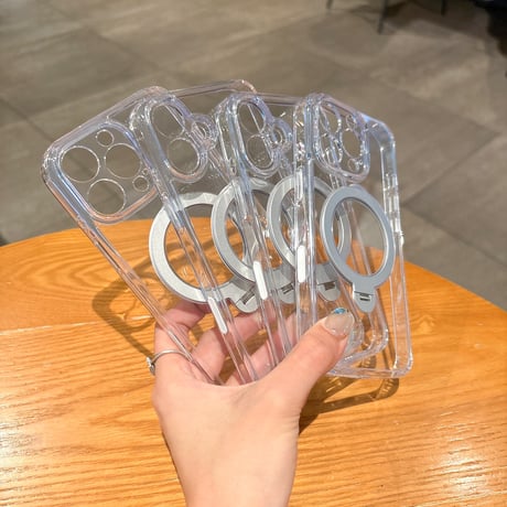 カメラコントロールカバー付クリアケース iPhone16Pro 16 16Plus 16ProMaxケース MagSafeリングスタンド 黄ばまない 頑丈 [M4850]