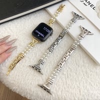 パールチェーン AppleWatchバンド エレガント 高品質高級感 アップルウォッチ10/9 ベルト Ultra3/2/1 Series 10/9/8 SE3/2/1 セレブ愛用 [M5540]