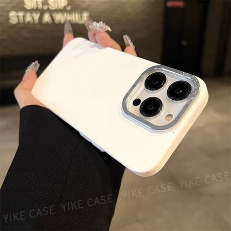 指紋防止 iphone15/15proケース  高級感 iphone14/13/12Proカバー  金属製カメラフレーム薄型 耐衝撃 [M3559]