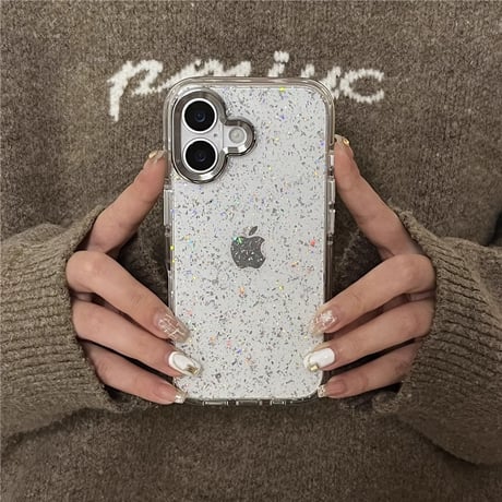 キラキラグリッター iphone16/16proカバー  頑丈 iphone15pro/14/13ケース シンプル風 シック 保護力強い [M4961]