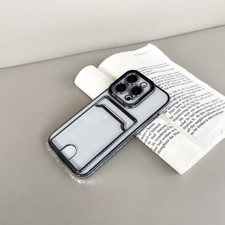 ICカードポケット iPhone14pro/14promaxケース メッキ クリアアイフォン13/12/11proカバー 高級感 実用 使いやすい [M2390]