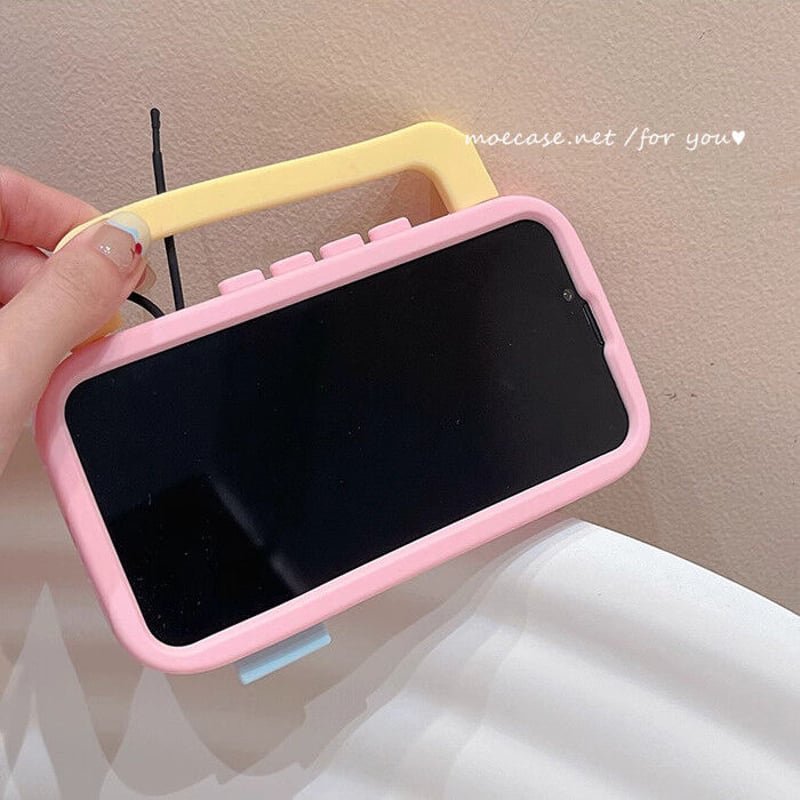 ラジオ iphone14/13proケース ピンクカラー アイフォン12/11 ラジオ iphone14/13proケース ピンクカラー アイフォン12/11