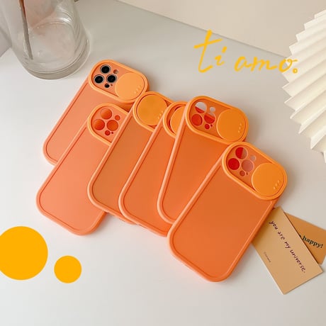カメラレンズカバー付き iphone13/12promaxケース  シンプル iphone11/XSカバー カラフル  お揃い 頑丈[M1926]