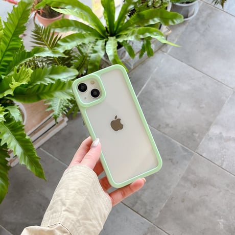頑丈黄ばまないiphone14/13proケース 透明 アクリル素材 アイフォン12/11カバー  カラー枠 お揃い 男女向け 持ち運びやすい[M2942]
