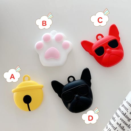 ブルドッグ AirTag ケース  キュート猫の爪 ベル エアタグ保護カバー 高品質ソフトケース  紛失防止M502
