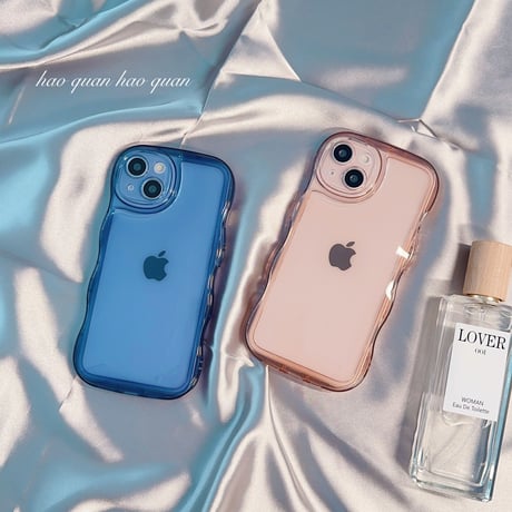 波紋枠 iPhone15/14proケース 落下防止 アイフォン13/12/11pro透明カバー 全面保護 使いやすい 軽量[M2842]