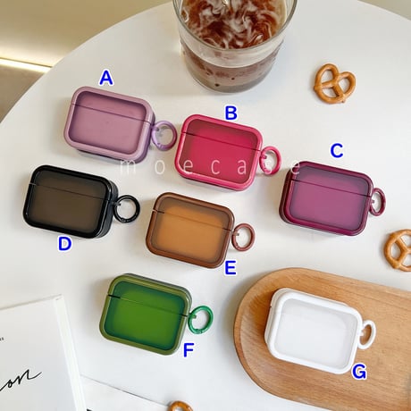 シンプル  Airpods Pro2ケース  淡色系 airpods3カバー リング付き マット 指紋防止  頑丈 ギフトにおすすめ [M2702]