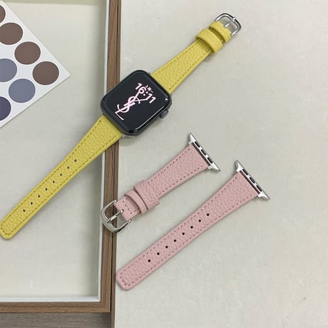 レザー Apple watchバンド エレガント アップルウォッチベルト Ultra3 series11 10 98 7 6 SE3 SE2  高級感 耐久性ある[M5800]