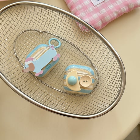 淡色系 Airpods 4ケース ボタン/犬ちゃん Airpods3/Pro2ケース airpodsproカバー 縞模様 可愛い 女子力高い [M5458]