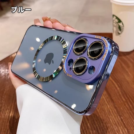 カメラ保護 iPhone16Pro/15ProMaxケース 高級感耐衝撃 MagSafe対応 クリアiPhone14/13Proカバー 耐久性 頑丈 高透明感[M3577]
