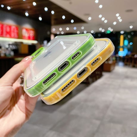 ICカード入れ iphone14pro/15proケース  カラー枠 頑丈iphone13/12/11proカバー   シンプル  お揃い 使いやすい 定番[[M2663]