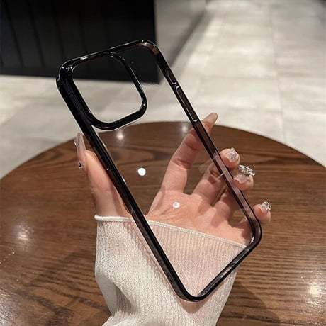 ナチュラル/ブルーチタニウム iPhone15Pro/15ProMaxケース  黄ばまない メッキ高品質 軽量 頑丈 耐久性 iPhone14/13proハードケース[M3544]