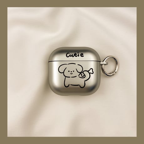 猫/ワンちゃん Airpods Pro3ケース メッキ お揃い Airpods4/3カバー pro2/Pro1ケース 可愛いキーホルダー 指紋防止[M6146]