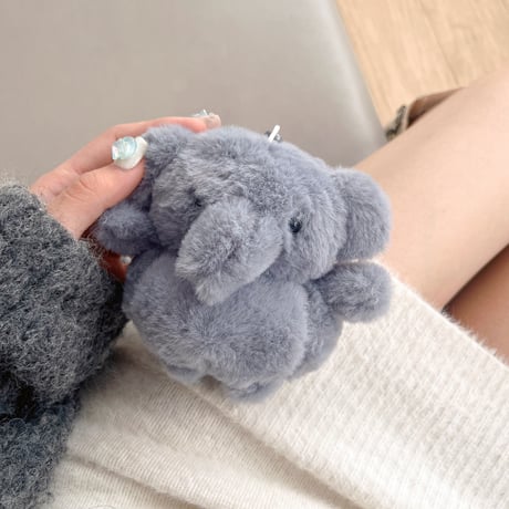 象ぬいぐるみ Airpods3/Pro2ケース かわいい エアーポッズケース 柔らかい 手さわりいい ギフトにおすすめ[M3808]