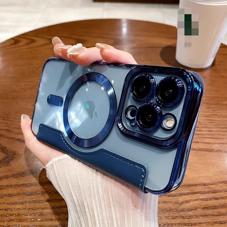 手帳型 iPhone16Pro/16ProMaxケース ICカード収納 レザーiPhone15Pro/14plus/13カバー magsafe対応 レンズカバー [M4625]