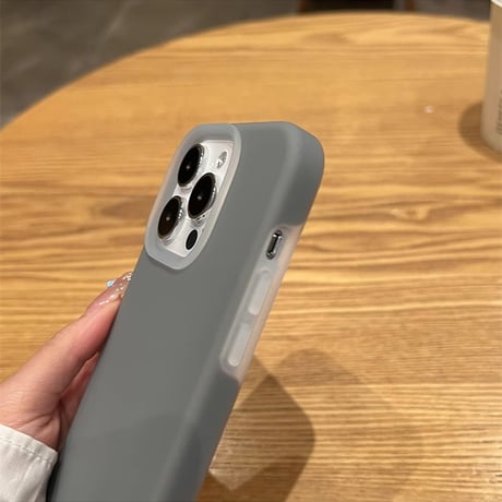 指紋防止 シリコンiPhone15/15pro/15plusケース  手さわりいい丈夫 iPhone14pro/13/12カバー シンプル風[M3938]