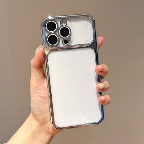 メッキ クリアiPhone17ProMax/17Proケース 高透明 iPhone16ProMax/15Pro/14カバー 頑丈 薄型軽量 [M6480]
