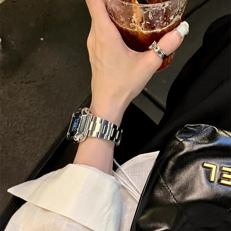 アップルウォッチ バンドベルト ステンレス鋼 高級感 AppleWatch hand Ultra2/1/SE2/1/Series9/8/7/6/5/4/3/2/1 おしゃれ[M4643]