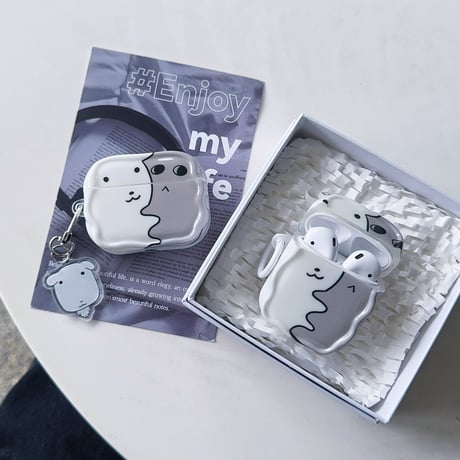犬ちゃん Airpods Pro3ケース かわいい Airpods4/3カバー pro2/pro1 リング/キーホルダー プレゼントにおすすめ[M6406]