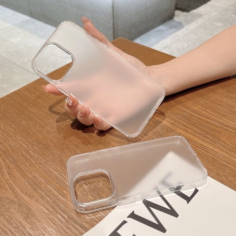 指紋防クリア iphone14Plus/13proケース 高透明感 iphone12/11proカバー  シンプル風 1.5 mm厚さ  頑丈 持ちやすい [M2079]