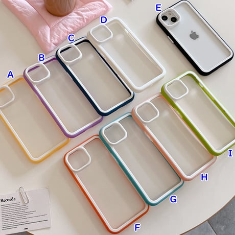 バンパー iPhone14/14proカバー 放熱 iPhone13/12/11promaxケース カラー枠 頑丈耐衝撃 シンプル風  男女兼用[M3191]