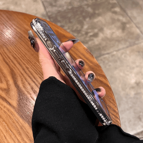 ジュエリー Magsafe対応 iPhone15/15proケース キラキラインナーシール付 iphone 14/13/12カバー きれい[M3857]