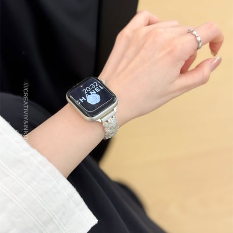 エレガント AppleWatchバンド ダイヤデコ 高品質高級感 アップルウォッチ10/9 ベルト Ultra3/2/1 Series 10/9/8 SE3/2/1 金属 [M5537]