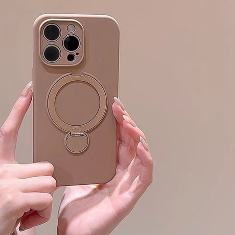 リング付 iPhone16/16Proケース Magsase対応 シリコン iPhone15/14Pro/13ケース 多機能 指紋防止 丈夫  [M4592]