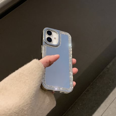ジュエリーミラー iPhone16pro/16カバー おしゃれ iPhone15promax/14pro/13ケース 頑丈 上品 可愛い [M5158]