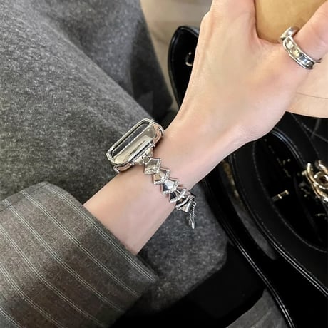 高級感メタル Apple watchバンド ビジュー Ultra2/1 Series8 7 6 5 4  3 2 SE1/2 オシャレアップルウォッチベルト 女子力UP [M4621]